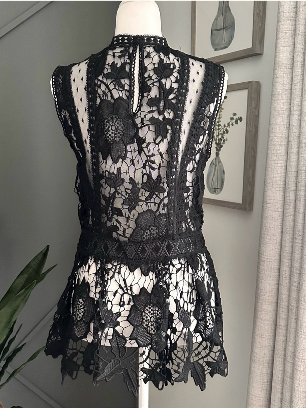 Express Black Lace Sleeveless Top